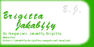 brigitta jakabffy business card